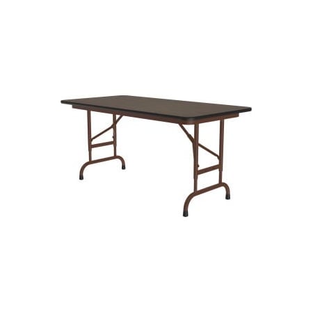 Correll Correll Adjustable Height Melamine Folding Table, 24in x 48in, Walnut CFA2448M-01